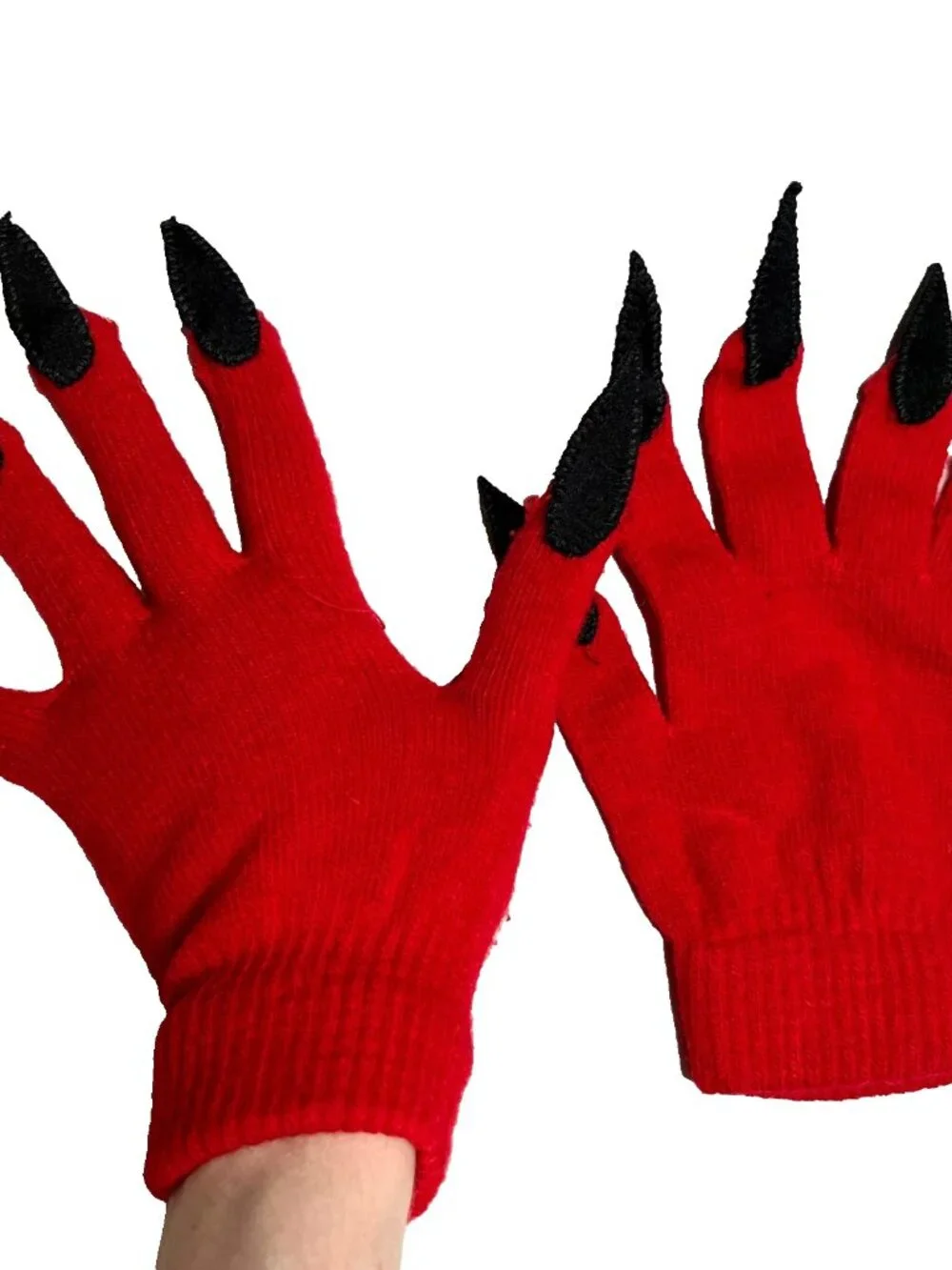 BUNDLE DEAL! 3 Zombie Claw Gloves Red Black Bloody Over Knee Socks Ninja Plush